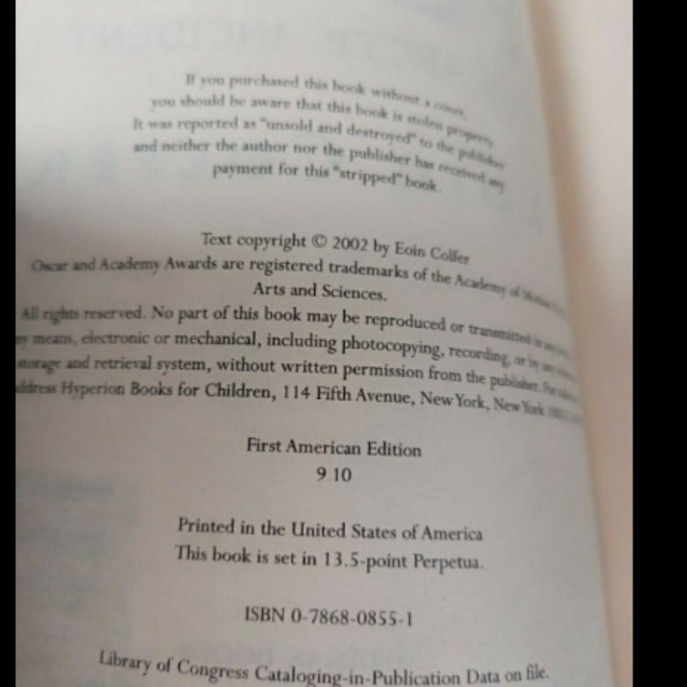 Artemis Fowl Paperback Book Collection - Picture 3 of 10